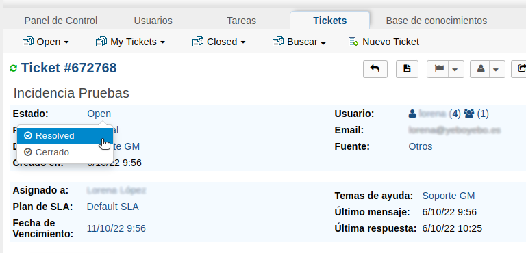 Resolver ticket