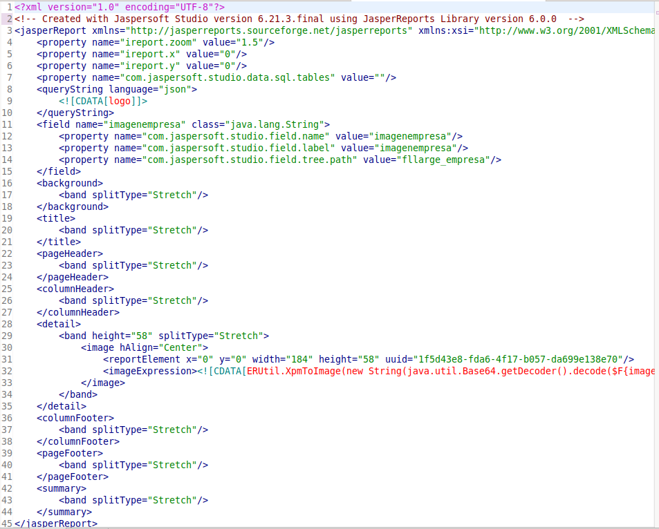 XML Subreport de imagen