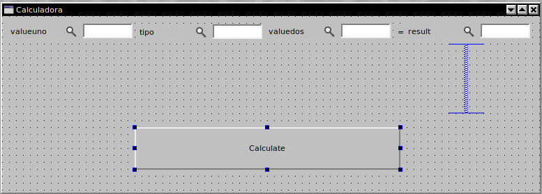 Diseño del formulario de la Calculadora Base
