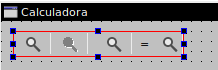 Layout agrupado horizontalmente