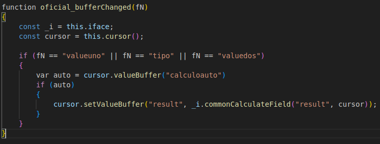 Función bufferChanged
