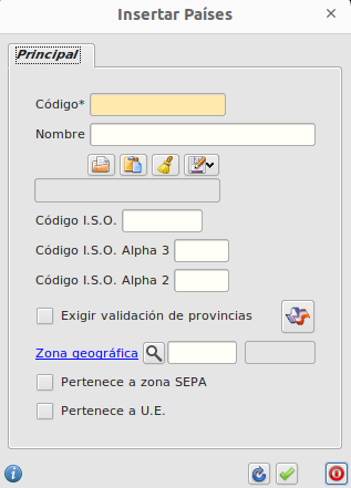 Formulario Pais actual