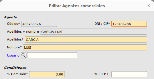 Formulario Agente
