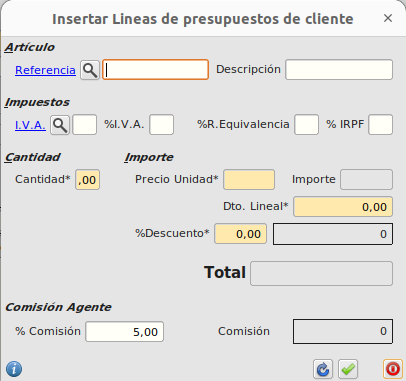 Formulario Lineaspresupuestos