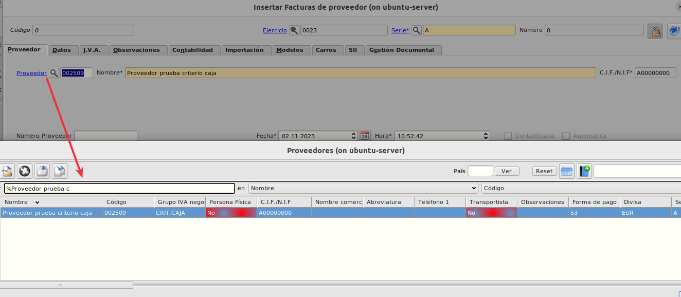 Seleccionando proveedor