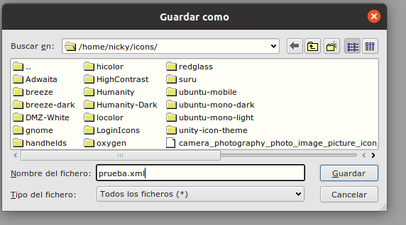 Guardar fichero
