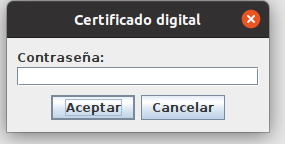 Contraseña certificado