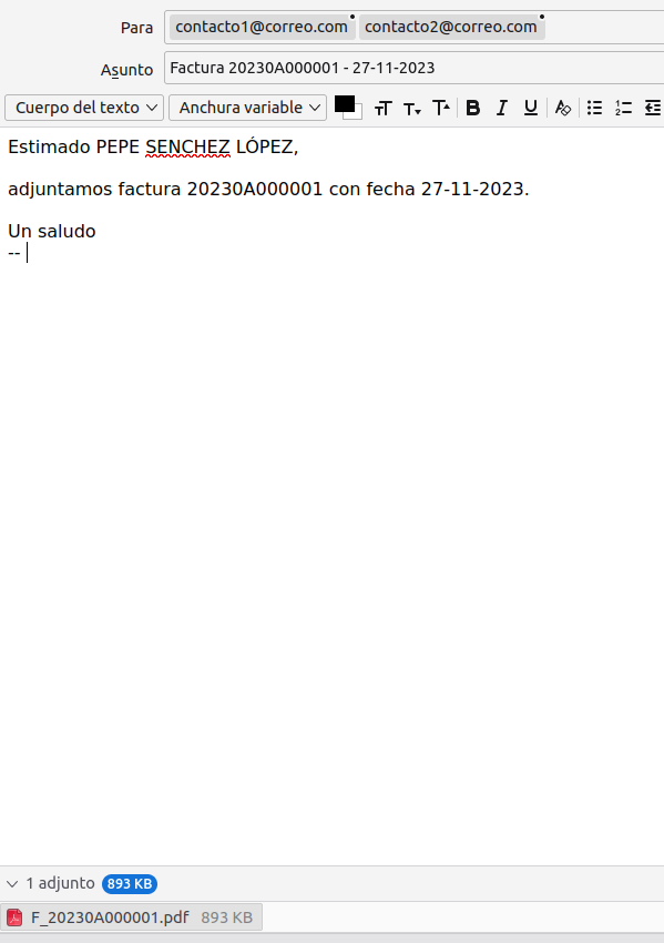 Email principal