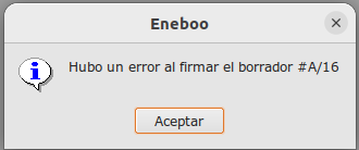 Diálogo error firma