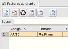 Estado pendiente firma de una factura