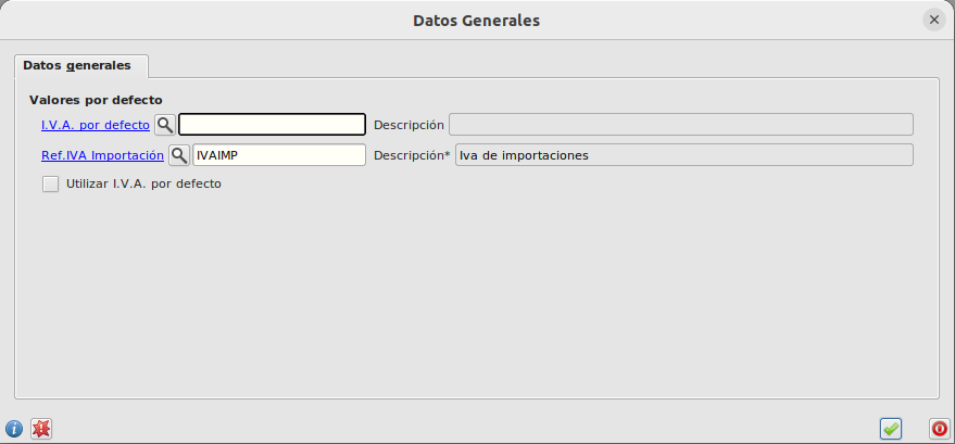 Configuración almacén