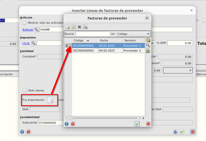 Factura proveedor