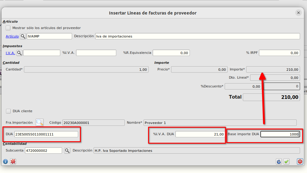 Factura proveedor