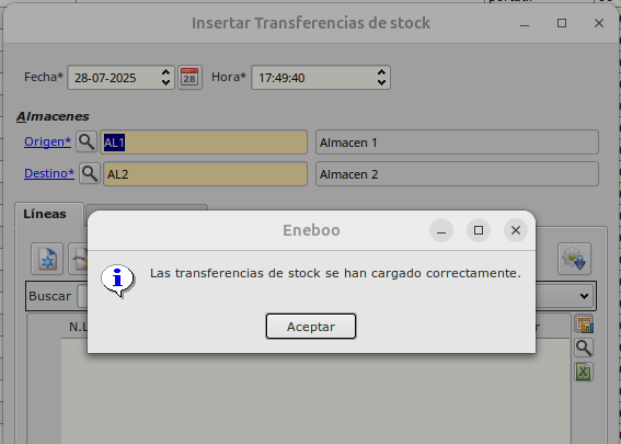 Transferencias de stock