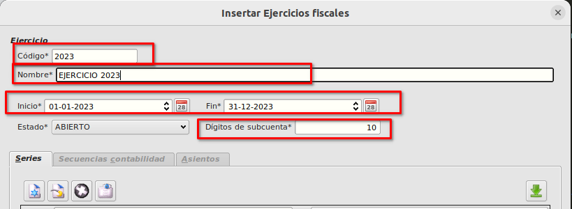 Ejercicios fiscales