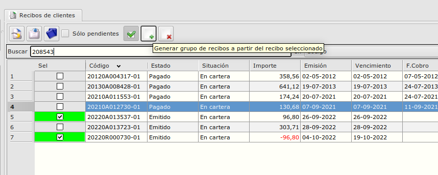 Formulario recibos
