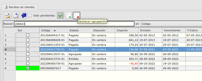 Formulario recibos